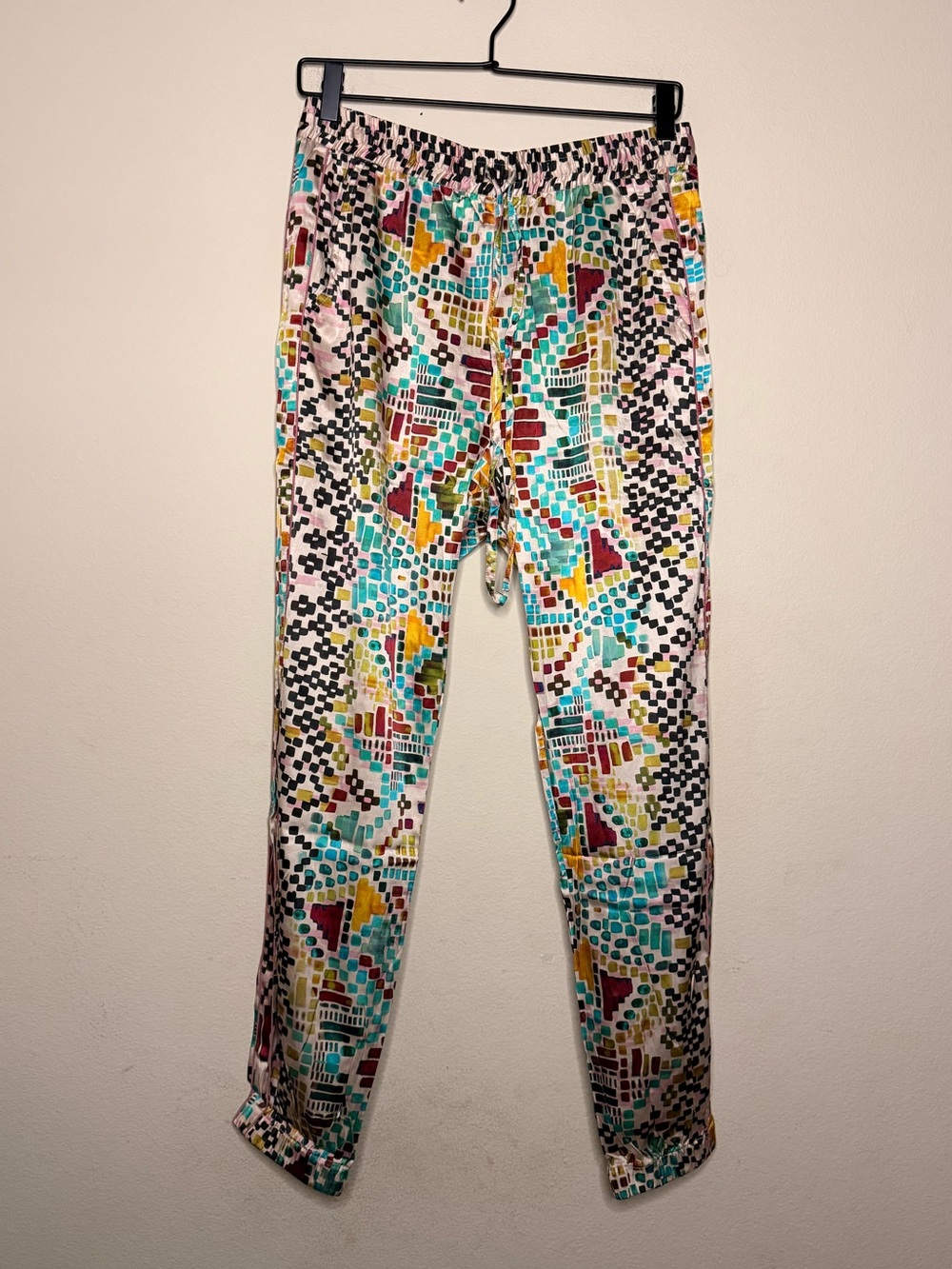 Johnny Was Multicolor Geometric Joggers Pants
